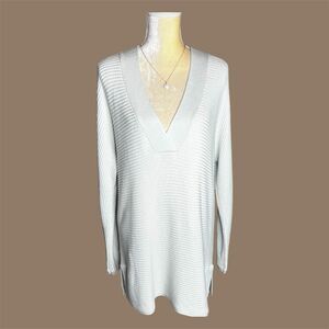 Haven Well Within Mint Tunic Sweater Size M Ribbed Cotton Cashmere Long Sleeves